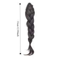 Peluca sintética de moda, cola de caballo trenzada, peluca sucia, cola de caballo alta, extensiones de cabello trenzado largo, extensiones de cola de caballo naturales para mujeres - details 0