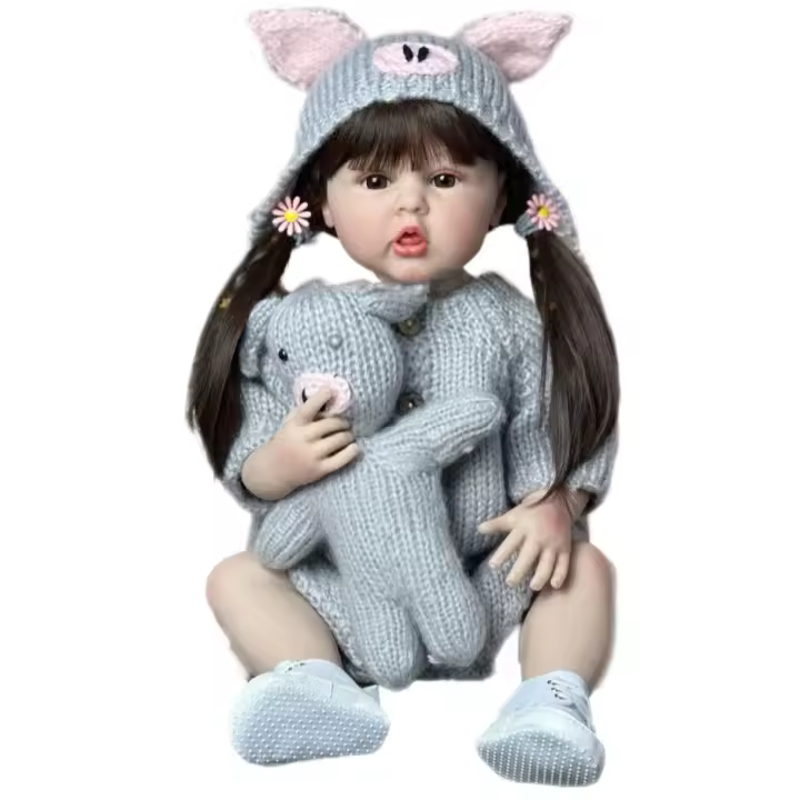 BZDOLL muñeca Reborn realista de 55cm con cuerpo de silicona completo, juguete de casa de juegos de bebé recién nacido de 22 pulgadas, regalo de cumpleaños para niña - 1