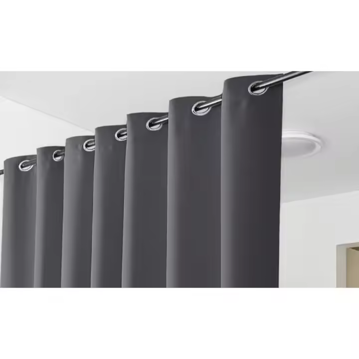 Cortinas de Alfombra Grande de Gris Aislante Térmico para Ventanas 254 x 240 cm - 1