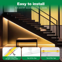 GAHADA Luz de Tira LED COB Lámpara de Gabinete de Cocina Blanco Cálido Natural con Sensor de Movimiento Cinta de Batería Flexible Iluminación y Decoración - details 7