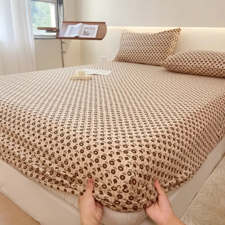 Bonenjoy-sábana ajustable de estilo Floral, ropa de cama suave, transpirable, protectores de colchón, fundas de cama para el hogar (sin funda de almohada) - 1