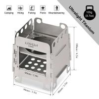 Lixada Estufa de Camping Plegable de Madera de Titanio Ultra Ligera Cocina de Picnic Portátil para Exteriores - details 1