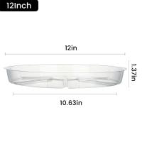 Platillo de plástico transparente para plantas, bandeja para plantas, maceta duradera y gruesa para jardín interior y exterior, 12 pulgadas, 4 paquetes - details 5