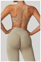 Sujetador de Yoga de Cara Completa Top de Espalda Hueco Transpirable Secado Rápido para Yoga y Estiramiento Material de Nylon para Exteriores Hecho en China - details 16