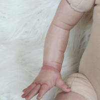 BZDOLL-Muñeca realista de silicona suave para bebé, juguete de recién nacido de 60cm y 24 pulgadas con pintura 3D de piel y vena Vascular, bonito vestido - details 10