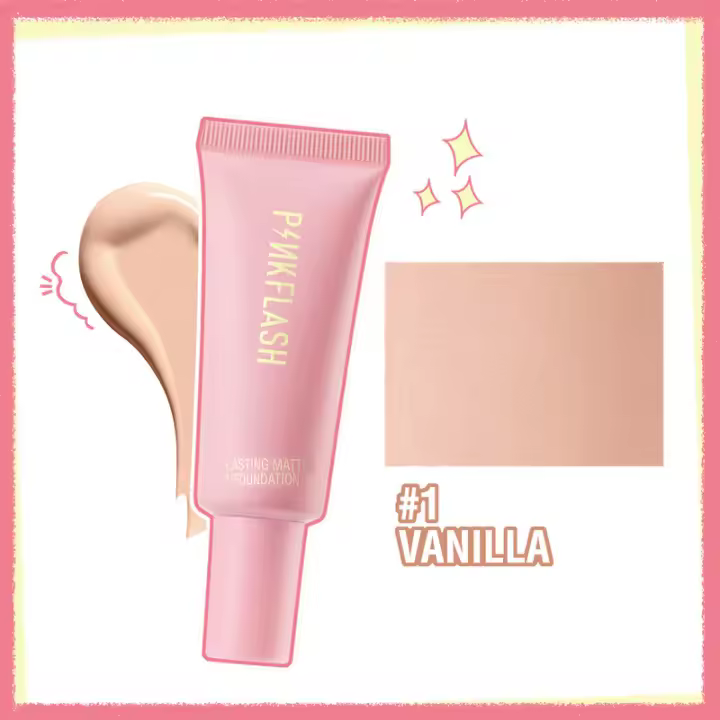 Pinkflash Base Líquida Mate Resistente al Agua F03 - 1