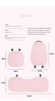 Felpa cálida de invierno rosa avanzada con funda de cojín de asiento antideslizante para coche simple universal - details 2