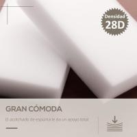 Otomano Giratorio Moderno de Estilo Tejido de Piel Sintética Rojo Ideal para Dormitorio Entrada Salón Tamaño Ø45,5x44,5 cm - details 6