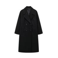 2024 otoño nuevo estilo europeo y americano doble botonadura solapa de manga larga de lana suave chaqueta suelta - details 3