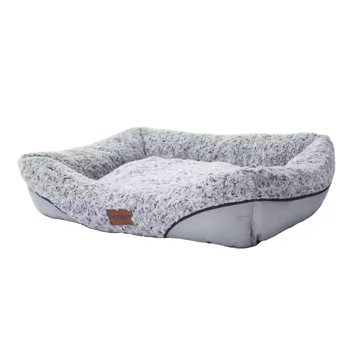 Colchón de Terciopelo Rosa en Espiral para Perros Pequeños y Medianos con Almohadilla Extraíble Anti-Ansiedad Lavable para Gatos Material de Poliéster y Nylon Estilo Tartan - 1