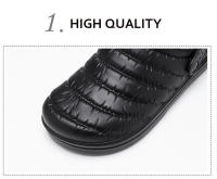 Zapatillas de casa para hombre y mujer, zuecos cálidos de alta calidad con forro de felpa, antideslizantes, para jardín, invierno, 2021 - details 2