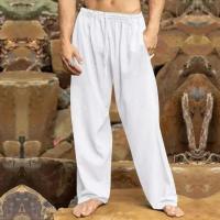 Pantalones sueltos de lino y algodón para hombre, pantalón informal de verano, Color sólido, talla grande, S-5XL - details 4