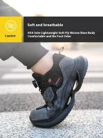 Zapatillas de trabajo con punta de acero a la moda para hombre, zapatos protectores a prueba de perforaciones, botas de seguridad para hombre - details 12