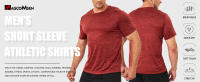 MAGCOMSEN-Camiseta de gimnasio para hombre, camisa de entrenamiento de manga corta, absorbe la humedad, camisa de rendimiento - details 1