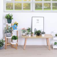Soporte con 4 Niveles Escalera Decorativas para Macetas Alto Bajo Soporte Plantas Interior Exterior Salón Balcón Oficina - L - details 3