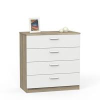 Zapatero Recibidor Mueble Auxiliar Estrecho 2 Puertas para Entrada Blanco y Roble Cambrian, 12 Pares de Zapatos, 82x74x25cm, Colección Tibet - details 7