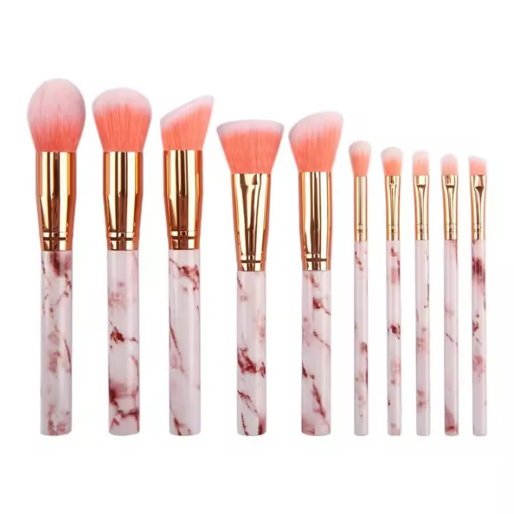Juego de brochas de maquillaje profesional para mujer, cosmética de alta calidad, 10 Piezas - 1