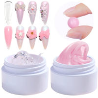 Gel de Construcción de Uñas de Gel Sólido Rosa/Clear/Blanco Escultura 3D DIY - details 0