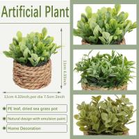 Plantas Artificiales de Eucalipto Pila de Césped Tejida de 11cm Material PE Decoración del Hogar - details 19