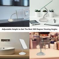 Espejo de maquillaje de cuello de cisne, espejo de tocador de escritorio portátil plegable con rotación de 360 ​​° con soporte para ducha, espejo cosmético cuadrado - details 1