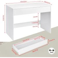 Almacenaje, Tocador, Mesa de Estudio o Escritorio Dormitorio, Blanco - details 1