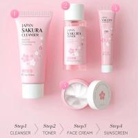 Sakura-Conjuntos y kits para el cuidado de la piel con suero limpiador, crema para ojos, crema con esencia, productos de belleza para mujeres, juegos de regalo, Kit de viaje de rutina - details 14
