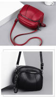 Color sólido moda remaches cremallera señoras teléfono móvil bolso simple suave cuero hombro pequeño bolso cuadrado - details 4