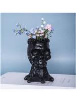 Cráneo de Halloween Popular, escultura de resina para decoración del hogar, maceta de flores, adorno para vacaciones - details 4