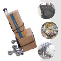 Escalador de escaleras para camión, carro plegable negro, altura ajustable con cuerda elástica y 10 ruedas, bolsa impermeable extraíble - details 0