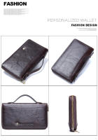 CONTACT'S-Bolso de mano de cuero genuino para hombre, cartera larga para teléfono móvil de 2022 pulgadas, porta pasaporte con cremallera, monedero masculino, 6,5 - details 8