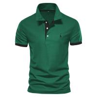 polos hombre manga corta ropa hombre día del padre Dropshipping Polo Giraffe Shirt Hombres Calidad Bordado Verano Manga Corta Polo Casual Negocios Social Mens Polos BR Tamaño - details 5