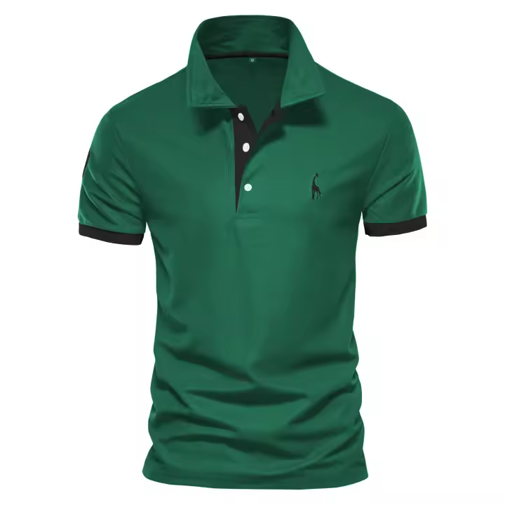 polos hombre manga corta ropa hombre día del padre Polos de algodón para hombre Polos de manga corta con bordado de jirafa para hombre Polos de diseño de marca de alta calidad Ropa para hombre - 1