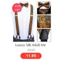Chaleco de seda sólida para hombre, corbata de color champán, rosa, azul, verde, morado y rojo, gemelos de pañuelo, clips formales para boda y negocios - details 81