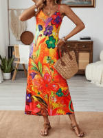 Vestido largo camisola estampado para mujer, novedad de 2025, para vacaciones y ocio - details 1
