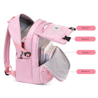 Mochila escolar para adolescentes, morral sencillo de color sólido para mujer, morral escolar juvenil para mujer - details 4