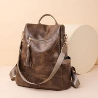 Mochila antirobo para Viajes de Ocio de Mujeres, mochila de viaje de Cuero Blanda Pu de Mujeres, Bolsa simple de gran capacidad - details 8