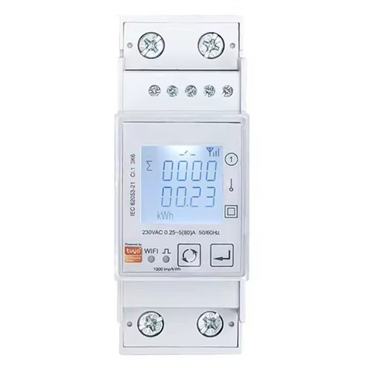 Tuya-medidor de energía bidireccional con WiFi, Monitor de potencia monofásico de 80a KWh, vatímetro, voltímetro, amperímetro, 110, 240V CA - 1