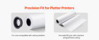SucceBuy Papel de formato ancho, 24" x 500 pies, 2 rollos de papel para plotter, rollos de papel CAD de 20 LB, para ingeniería, arquitectura, diseño y mapas GIS - details 1