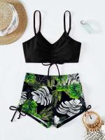 Bikinis con cordón frontal, cintura alta para mujer, bañadores de mujer, bañador para nadar, ropa de playa 2025 - details 43