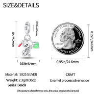 Cuentas de botella de poción de hombre y calavera de Halloween de Plata de Ley 925, compatibles con pulsera Original Pandora, abalorios, regalo de joyería para mujer - details 3