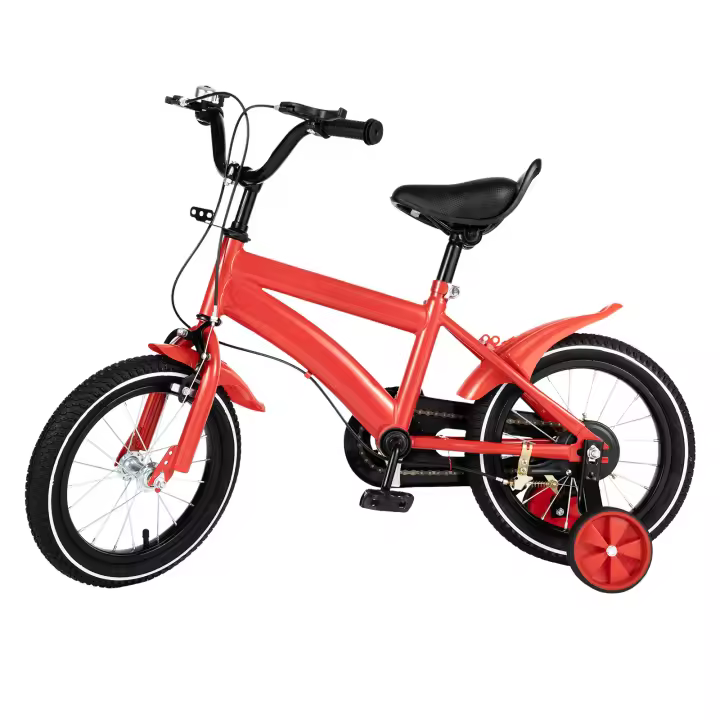 Bicicleta Clásica para Niños CNCest Marillo Ajustable Ruedas de Entrenamiento - 1