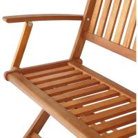 Banco de Madera de Eucaliptus 120x90x55 Banco de Jardín Plegable Certif. FSC Asiento 2 Plazas - details 5