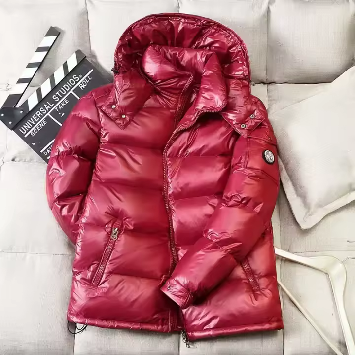 Chaqueta de plumón de invierno para hombre, chaqueta informal de moda, chaqueta corta de plumón de pato blanco, gruesa y cálida - 1