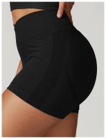 Pantalones cortos de Yoga sin costuras para mujer, ropa deportiva para Fitness, levantamiento de glúteos, gimnasio, correr - details 10