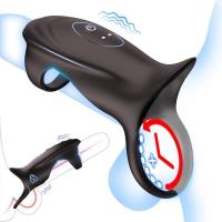 Juguetes sexuales vibratorios sexys de empaque privado para hombres, control por aplicación, anillo vibrador de 10 velocidades, funda para parejas, juegos para adultos - details 1