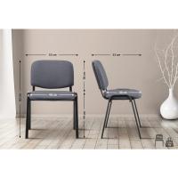 Silla de Visitas Ken en Tela I Silla de Conferencias Apilable I Silla de Reuniones con Capacidad máx. 120 kg I Color:, Color:Gris - details 2