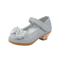 Zapato de cuero para niños, zapatos de princesa dulces para niñas con pajarita de diamantes de imitación, zapatos versátiles de moda para niños con tacones para fiesta - details 16