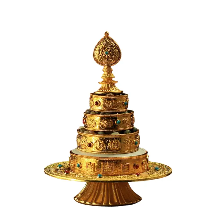 Artefactos tántricos tibetanos Aleación de cobre puro Xiu Zha Da Pan Man Cha Luo Pequeño - 1