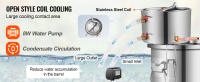 SucceBuy Moonshine Destilador de alcohol de agua quieta 3 galones con bomba de agua de acero inoxidable - details 2