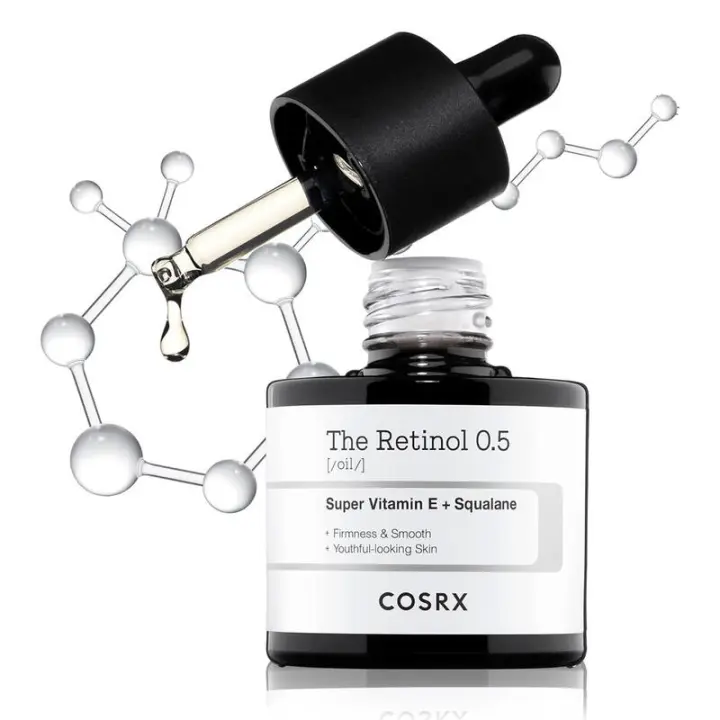 COSRX Retinol 0.5 Oil, suero antienvejecimiento con tratamiento facial con retinoide al 0,5%, reduce las arrugas, líneas finas, signos de envejecimiento, suave - 1